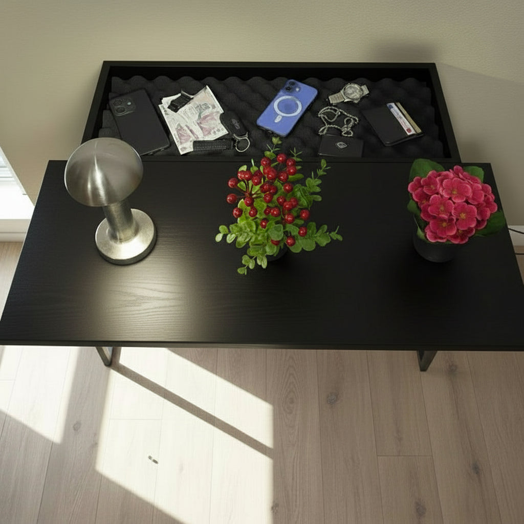 Gizli Bölmeli Dreasuar - 1. Sınıf MDF (Siyah)